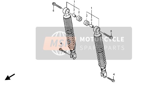 Honda SH125R 2012 FEDERBEIN HINTEN für ein 2012 Honda SH125R